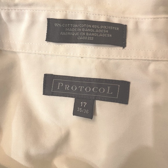 Protocol men’s white dress shirt - Picture 4 of 4